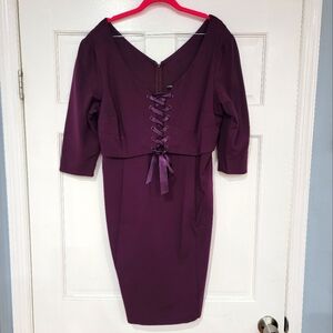 Lane Bryant 3/4-Sleeve Corset Sheath Dress
